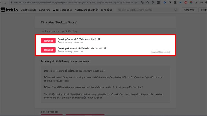 Desktop Goose bước 3