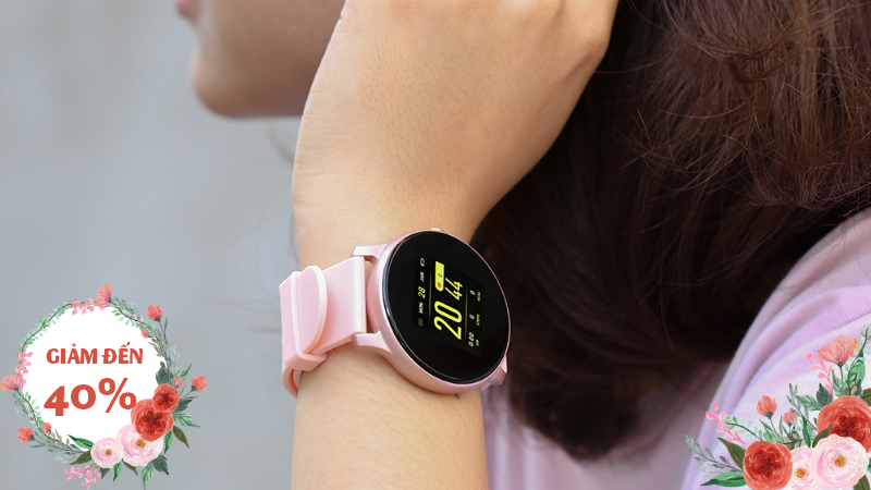 Đồng hồ thông minh BeU Fit KW19 hồng Đồng hồ thông minh BeU Fit KW19 hồng