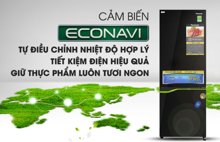 Cảm biến Econavi trên tủ lạnh Panasonic Inverter 290 lít NR-BV320GKVN