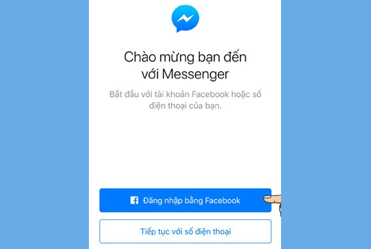 3 cách khắc phục lỗi Messenger trên iPhone mà không phải ai cũng biết > Đăng nhập ứng dụng messenger
