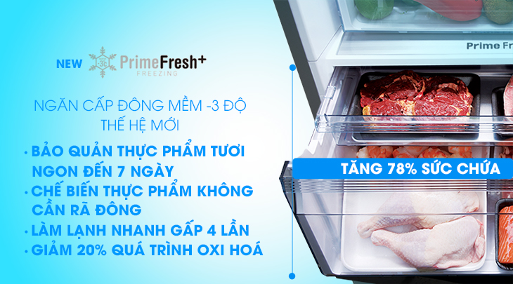 Tủ lạnh Panasonic NR-BC360QKVN và NR-BC360WKVN - Prime fresh+