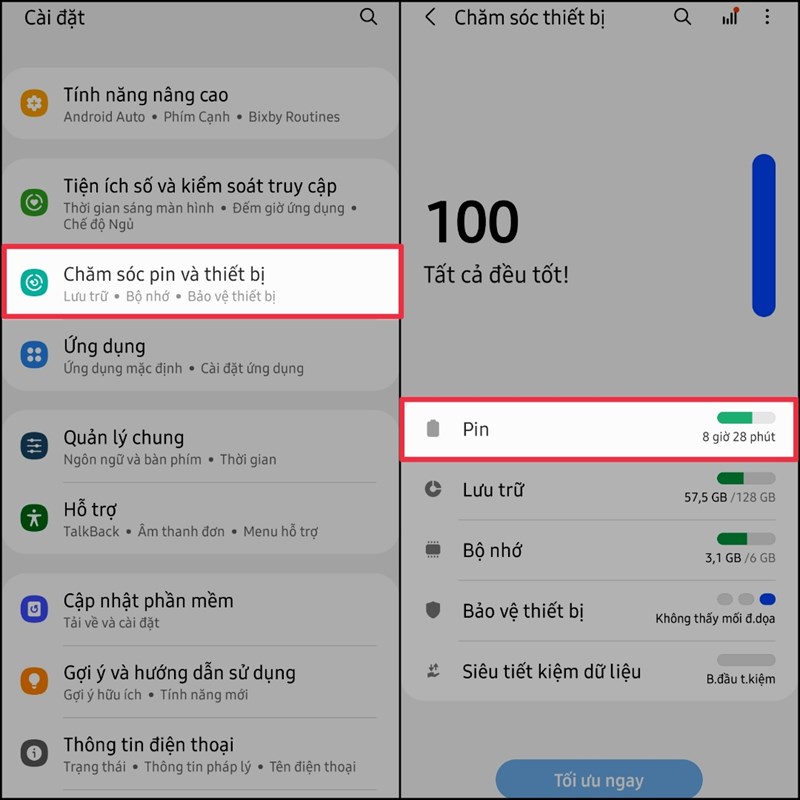 Cách bật chế độ sạc nhanh trên smartphone Samsung siêu dễ mà không phải ai cũng biết
