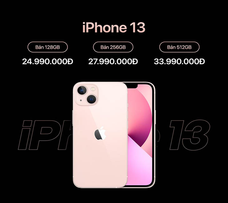 iPhone 13 (Mini, Pro, Pro Max) chính thức mở bán tại Điện máy XANH, Thế Giới Di Động > Giá bán của iPhone 13