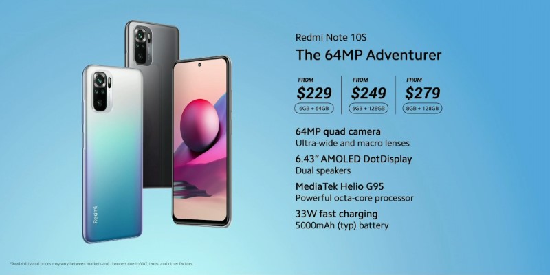 Mức giá đề của Redmi Note 10S 