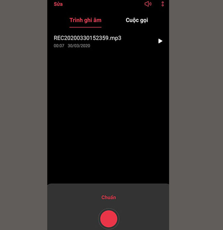 Cách gửi file ghi âm qua Messenger trên điện thoại Android và iPhone > Vào ứng dụng ghi âm
