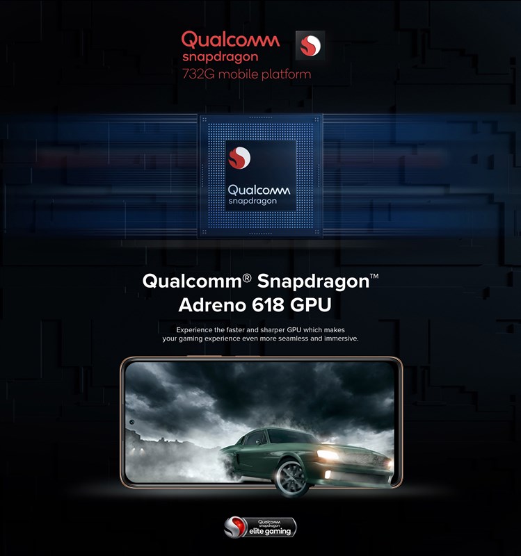 Redmi Note 10 Pro được trang bị con chip Snapdragon 732G mới nhất dòng Series 7xx của Qualcomm hiện nay. (Nguồn: Xiaomi).