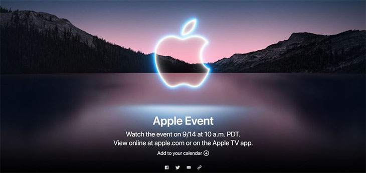 Chìm đắm trong vẻ đẹp của thiết kế iPhone 13 Pro trước ngày ra mắt > Sự kiện ra mắt iPhone 13 được Apple ấn định vào tối ngày 14/9