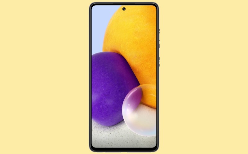 Ảnh render mặt trước của Galaxy A72