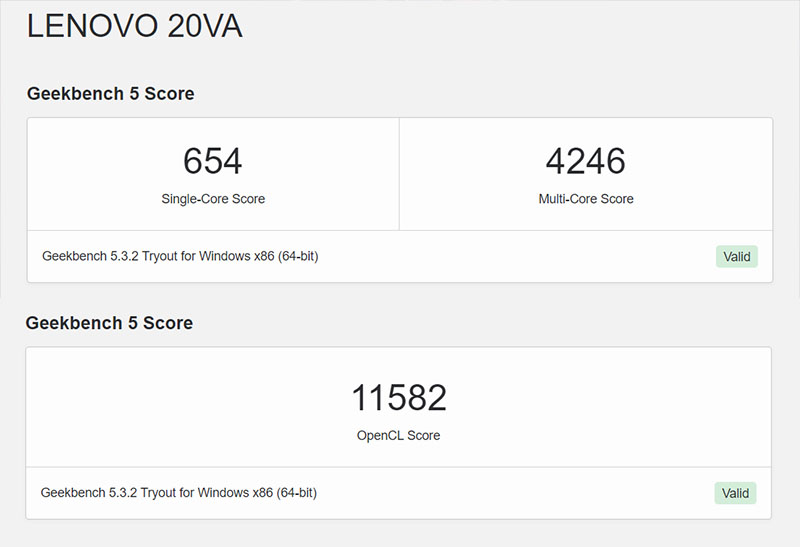 Đo CPU và hiệu năng của Lenovo ThinkBook 14s Đo CPU và hiệu năng của Lenovo ThinkBook 14s