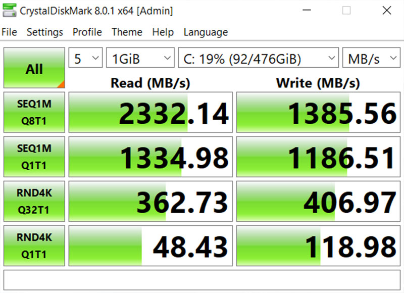 Đo tốc độ đọc và ghi của ổ cứng SDD bên trong Đo tốc độ đọc và ghi của ổ cứng SDD bên trong