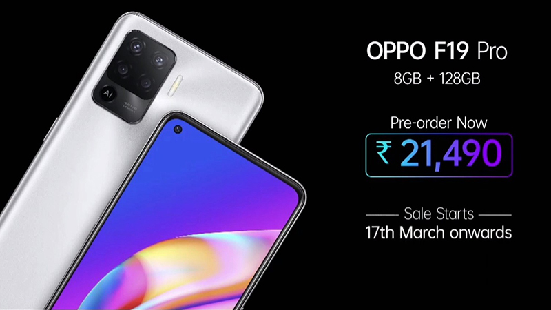 OPPO F19 Pro có mức giá gần 6.8 triệu đồng cho phiên bản tiêu chuẩn