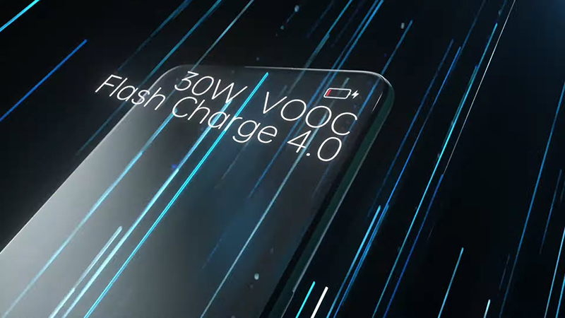 OPPO F19 Pro có viên pin đủ dùng đi kèm sạc nhanh 30 W