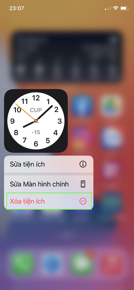 Cách thêm và xóa widget vào màn hình chính trên iOS 14 mới đơn giản, ai cũng biết làm > Cách xóa tính năng widget trên iOS 14