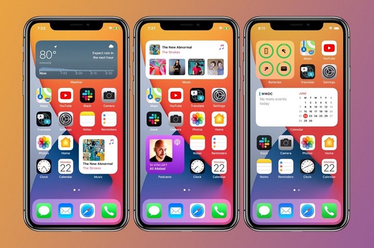 Cách thêm và xóa widget vào màn hình chính trên iOS 14 mới đơn giản, ai cũng biết làm > Tính năng widget trên iOS 14