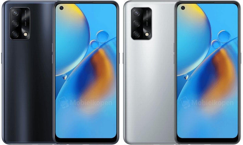 Từ trái sang phải: OPPO A74 4G màu Fluid Black và Space Silver