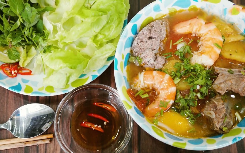 Thành phẩm bánh canh cua đồng