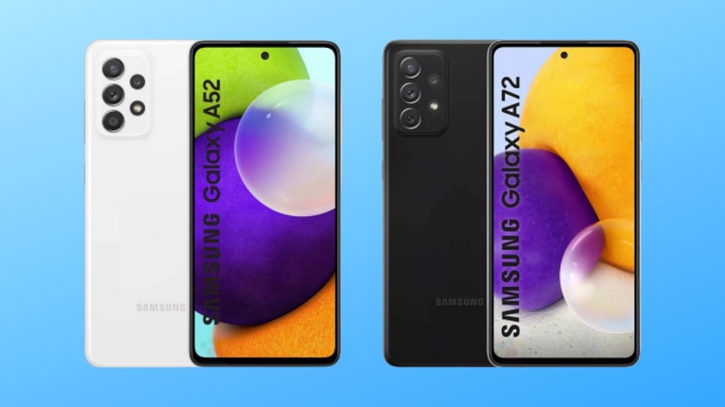 Ảnh render Galaxy A52 và Galaxy A72 Ảnh render Galaxy A52 và Galaxy A72