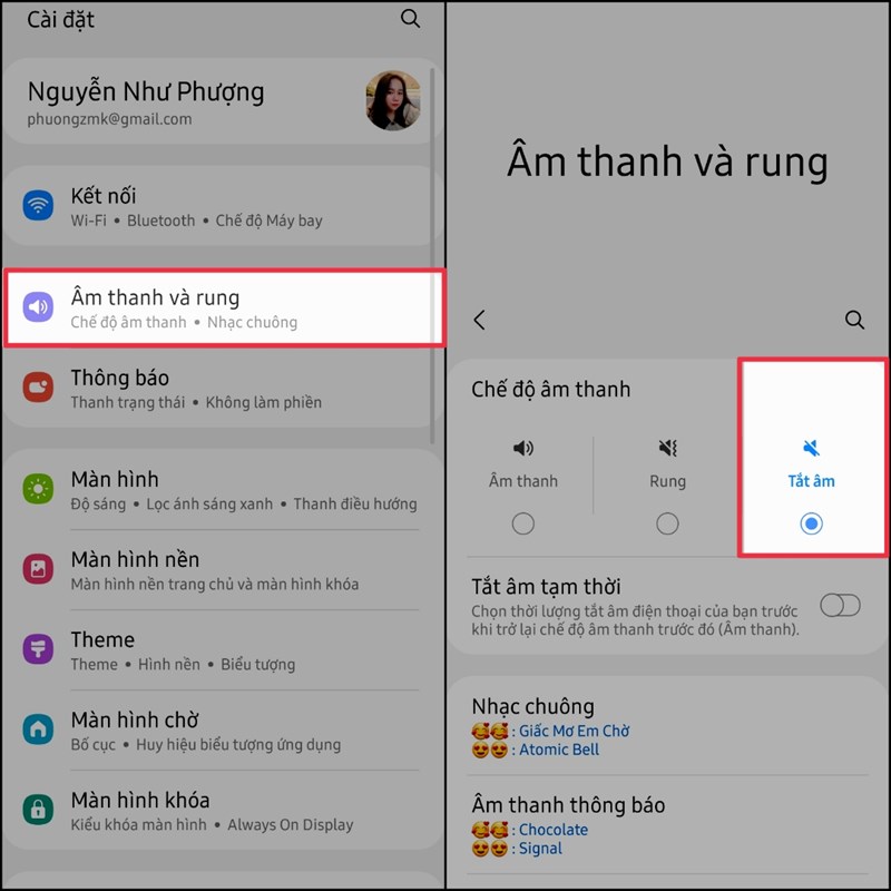 Tắt âm tạm thời để tránh bị làm phiền Tắt âm tạm thời để tránh bị làm phiền