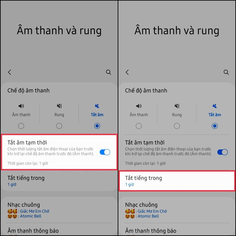 Tắt âm tạm thời để tránh bị làm phiền Tắt âm tạm thời để tránh bị làm phiền