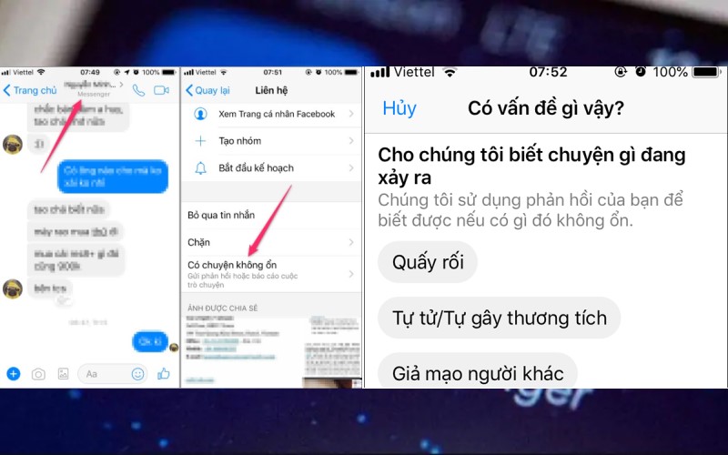 Xử lý spam Messenger