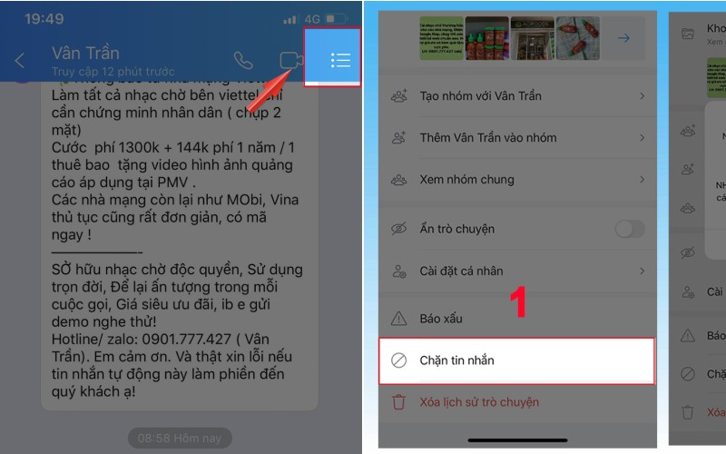 Cách chặn spam Zalo