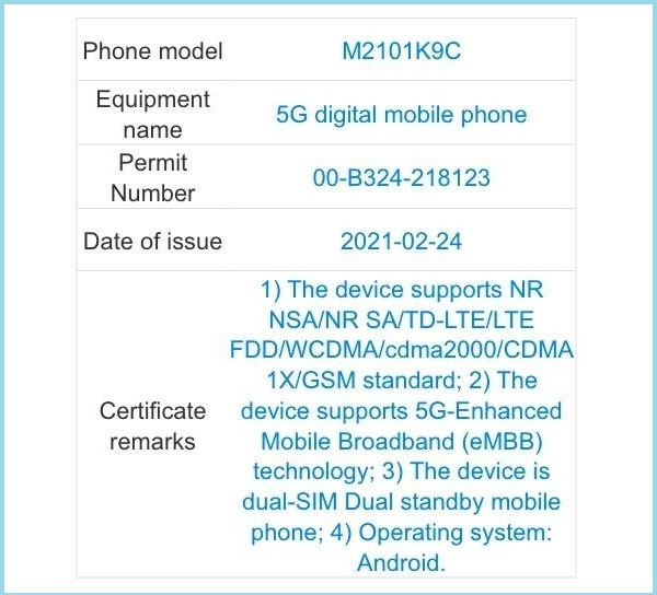 Xiaomi Mi 11 Lite 5G vừa đạt thêm chứng nhận mới, rò rỉ các phiên bản bộ nhớ cùng nhiều tùy chọn màu sắc cuốn hút