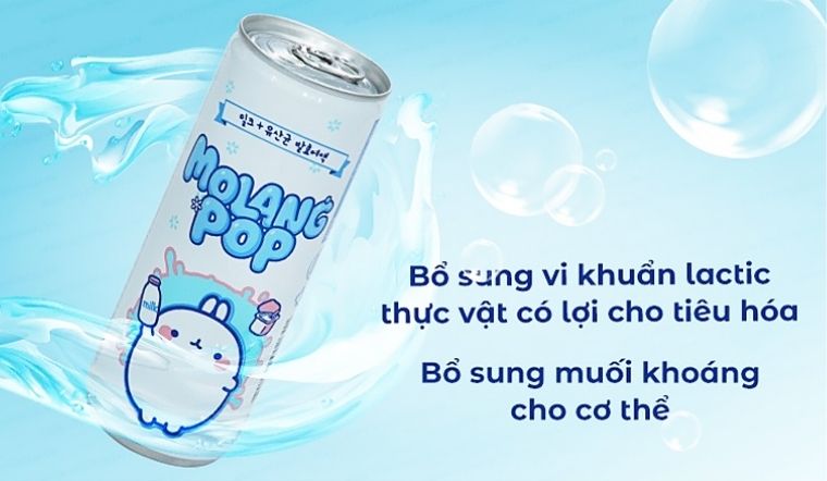 Thưởng thức soda sữa Molang Pop thơm ngon mát lạnh, cho bé giải khát mùa hè