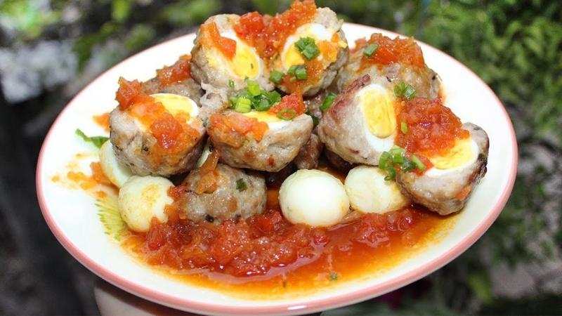 How to make meatballs wrapped in ketchup quail eggs, no matter how much you mess up, you can do it