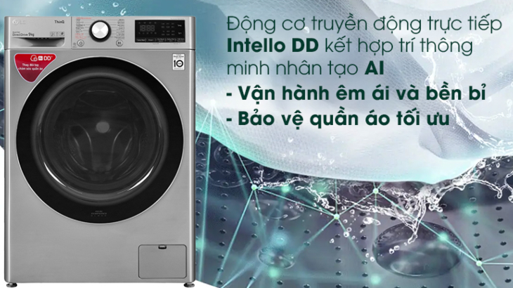 Công nghệ dẫn động trực tiếp Intello DD trên máy giặt LG