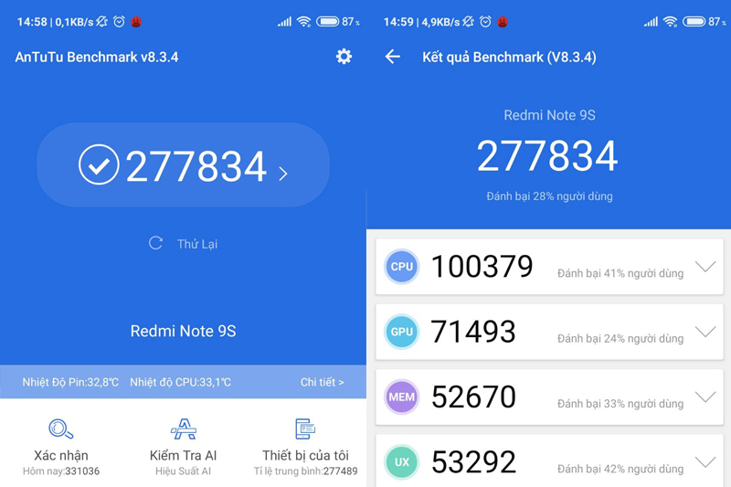 Xiaomi Redmi Note 9S
