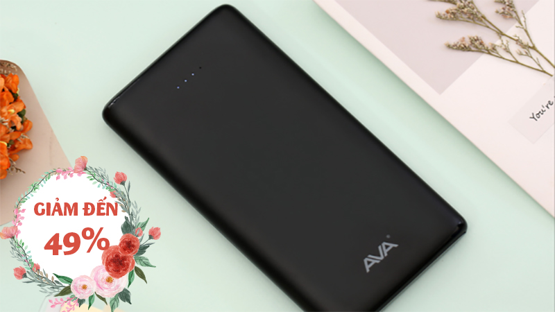Pin sạc dự phòng Polymer 10.000 mAh AVA PA CK01 Pin sạc dự phòng Polymer 10.000 mAh AVA PA CK01