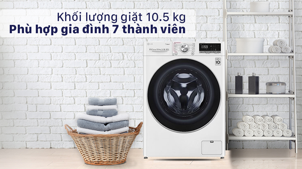 Khối lượng giặt trên 10 Kg (trên 7 người)