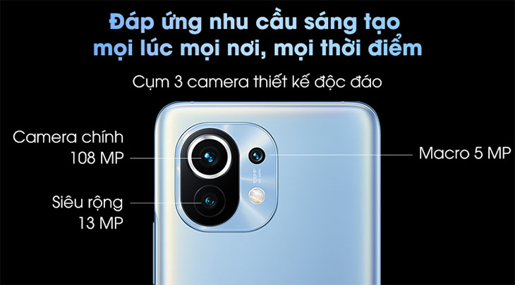 Cụm 3 camera có thiết kế độc đáo