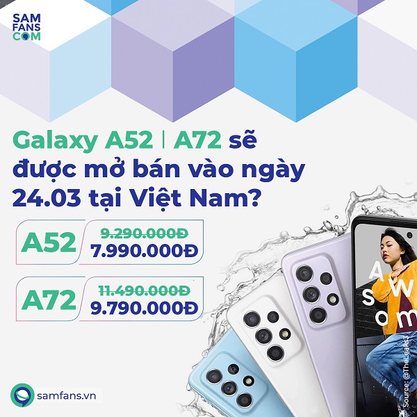 Sự đáng giá của Galaxy A52 và A72 sẽ tăng gấp đôi, nếu tin đồn mức giá bán của chúng bằng với tiền nhiệm là sự thật!