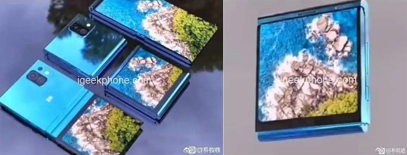 Smartphone màn hình gập đầu tiên của Xiaomi xuất hiện với 3 camera mặt sau, màn hình ngoài rất lớn