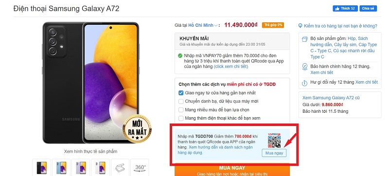 Các bước mua hàng