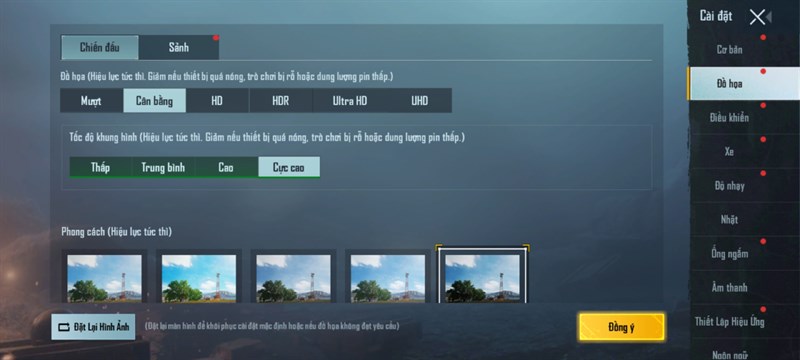 Thiêt lập cấu hình của PUBG Thiêt lập cấu hình của PUBG