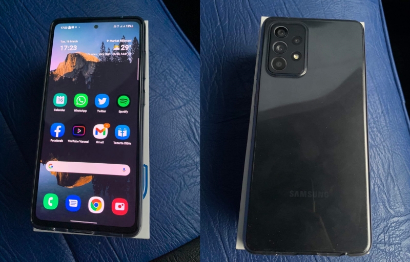 Thiết kế mặt trước và sau của Galaxy A52 4G