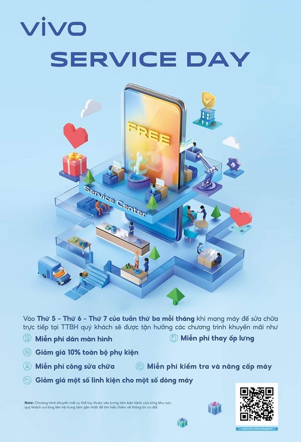 Khi bảo hành smartphone Vivo, khách hàng có thể nhận nhiều ưu đãi lớn