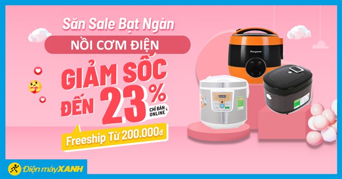7 mẫu nồi cơm điện sale bạt ngàn tháng 03/2021, giảm đến 23% tại Điện máy XANH