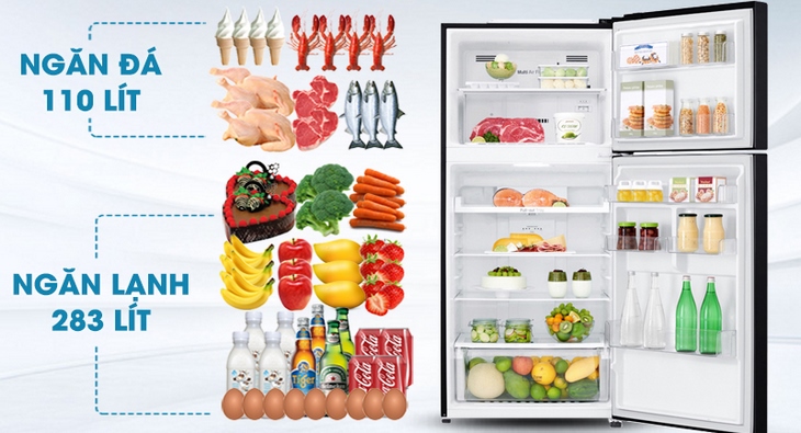 Tủ lạnh LG có tốt không? 10 lý do chọn mua tủ lạnh LG > Tủ lạnh LG Inverter 393 lít GN-B422WB