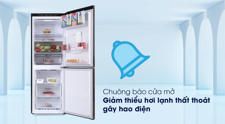 Tủ lạnh LG có tốt không? 10 lý do chọn mua tủ lạnh LG > chuông báo mở cửa