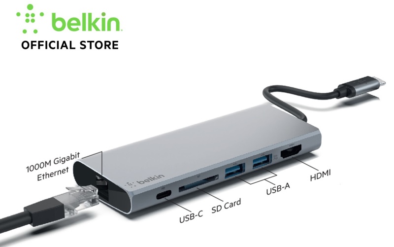 bộ chuyển đổi USB Type-C sang các cổng chuyên dụng dành cho MacBook và UltraBook Window đến từ Belkin 