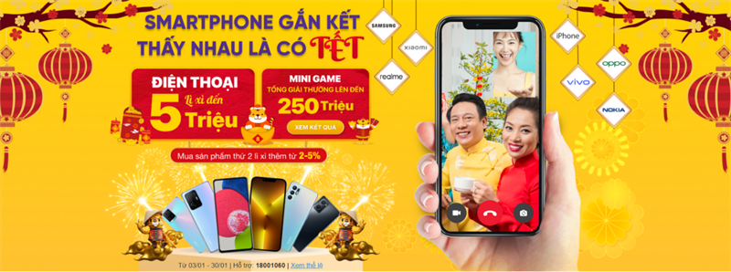 Smartphone gắn kết - Thấy nhau là có Tết