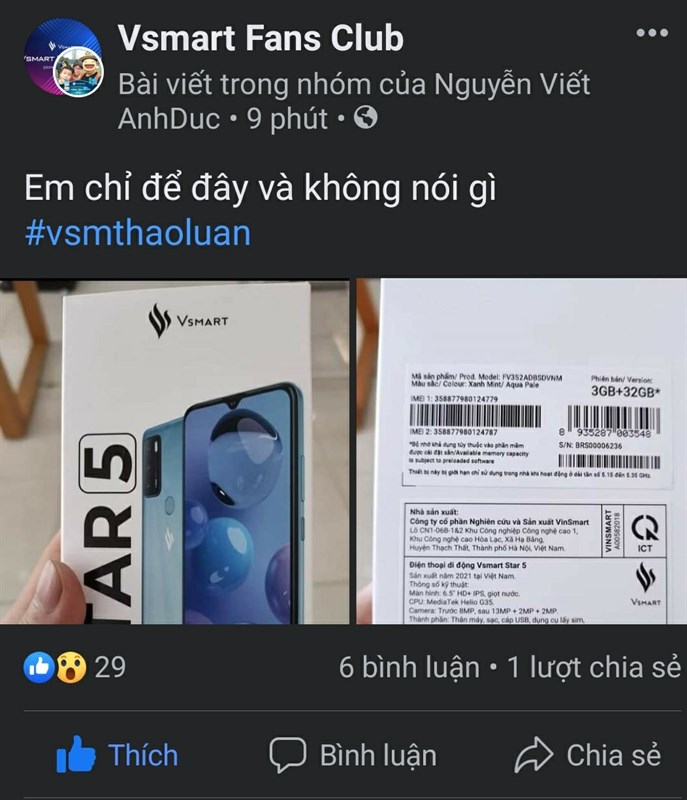 Vinsmart vừa để lộ sản phẩm giá rẻ mới nhất Vsmart Star 5 với thiết kế pha trộn từ Joy 3 và Live 4, cấu hình mạnh mẽ Helio G35 và 3 camera sau Vinsmart vừa để lộ sản phẩm giá rẻ mới nhất Vsmart Star 5 với thiết kế pha trộn từ Joy 3 và Live 4, cấu hình mạnh mẽ Helio G35 và 3 camera sau