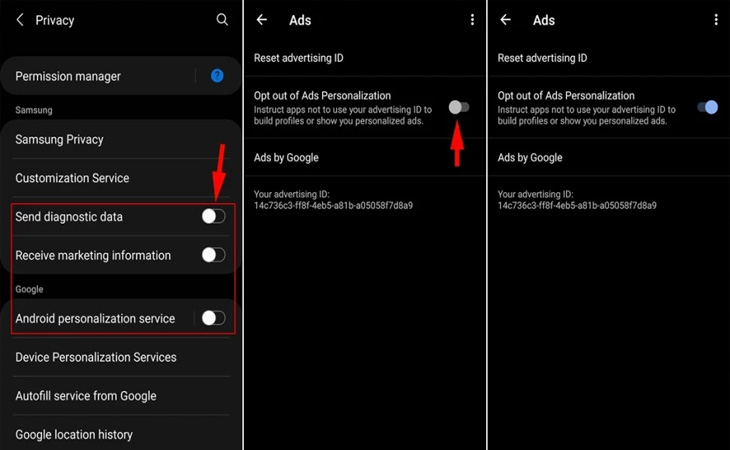 Chặn thông báo quảng cáo từ Samsung