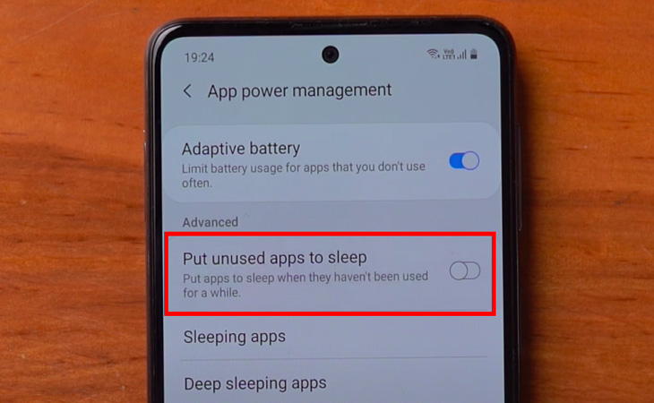 Đưa những ứng dụng ít dùng vào chế độ nghỉ