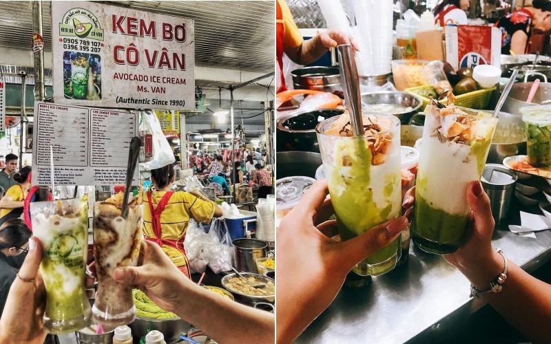 Kem bơ cô Vân chợ Bắc Mỹ An