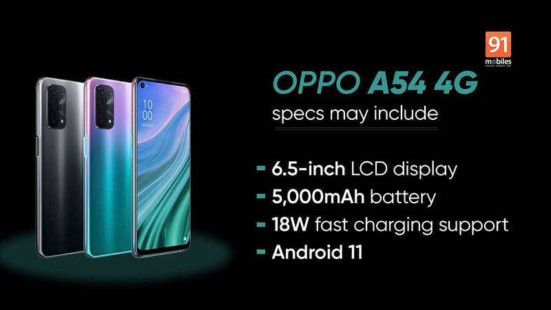 OPPO A54 4G có cấu hình khá ổn đi kèm với viên pin lớn