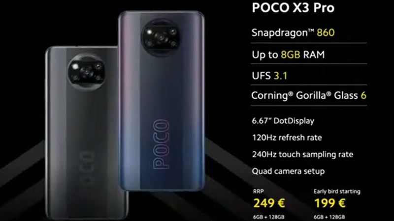 Xiaomi POCO X3 Pro SIMフリーグローバル版 ケース付 中古